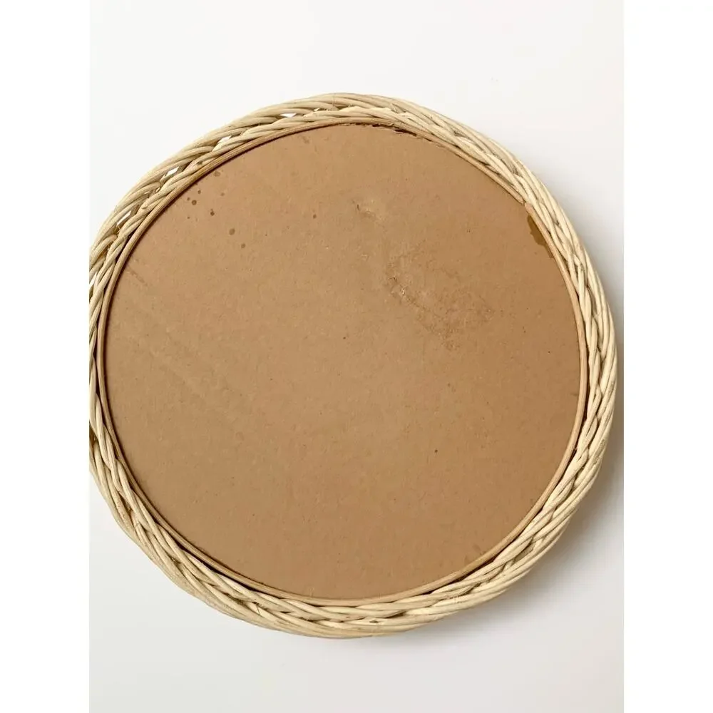 Studio Decor Woven Round Wall Mirror - Natural Tan